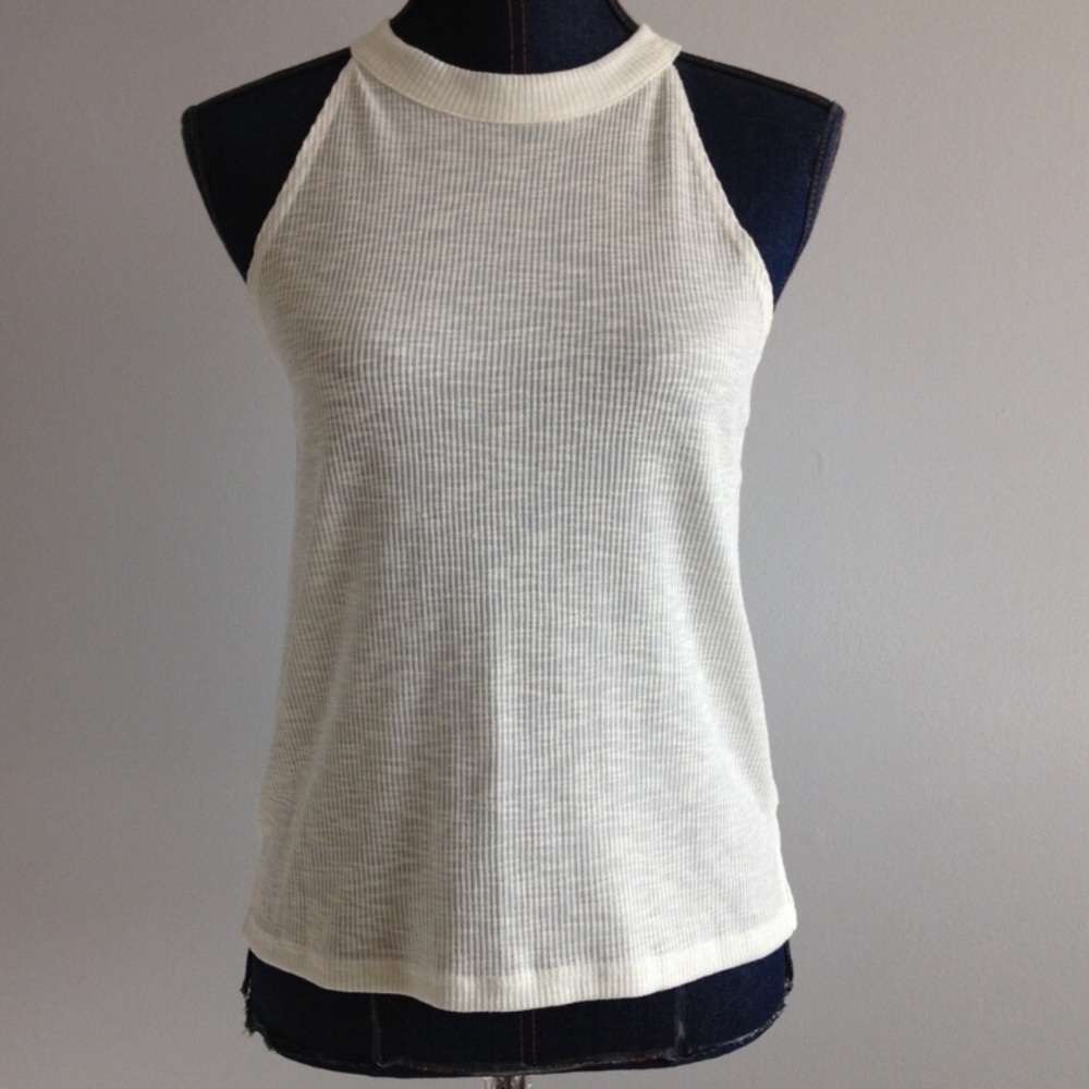 White Topshop halter tank top